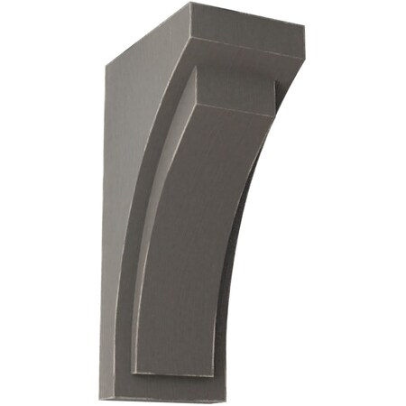 Ekena Millwork 5 1/2"W x 7 3/4"D x 14"H Jumbo Felix Wood Vintage Decor Corbel, Reclaimed Grey CORWD05X07X14FEGY